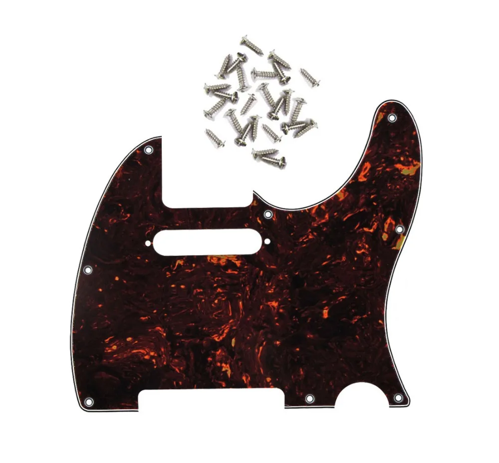 

Free shipping! 4Ply8Holes TL Guitar Pickguard for Telecaster Style Electric Guitar DIY,w/25pcs Screw free (Brown Tortoise Shell)