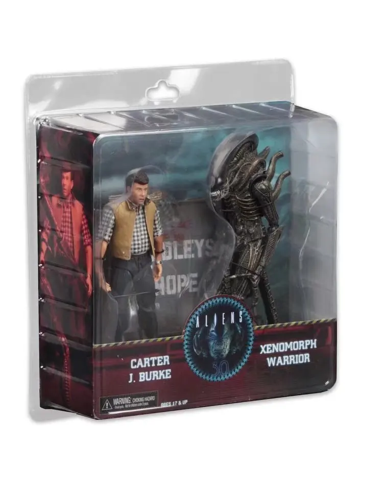Dowin Movie Aliens vs Predator Figure Series Carter J Burke Xenomorph Warrior PVC Action Figures Collectable Model Toy 2pcs/set neca movie avp aliens vs predator series guardian predator snake predator stalker predator toys pvc figure model gift