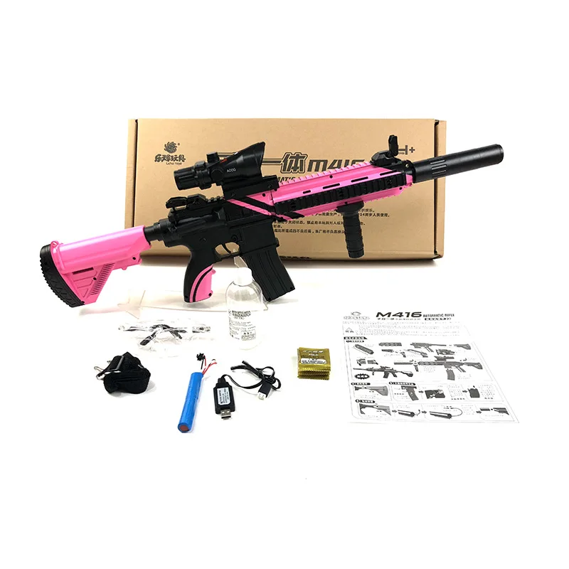 Zhenio juguete M416 mano de juguete PISTOLA DE PULVERIZACIÓN lectrica Gel Bola de agua para niños al aire libre Hobby - 4