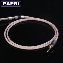 PAPRI 2.5/3.5mm/4.4mm Teflon 16 Core OCC+ Silver Plated Earphone Cable DIY For Most MMCX 0.78MM Headphone Wires bgvp m1 apt x bluetooth v4 2 cable for mmcx earphones hifi 8 core occ silver plated cable with microphone for shure for ue