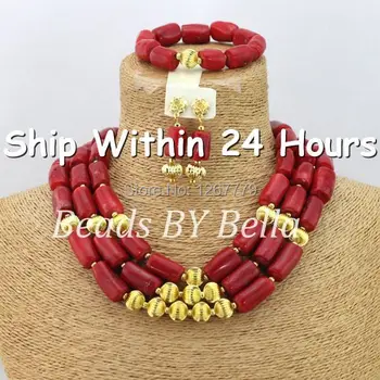 

Glamorous Nigerian Wedding African Beads Jewelry Set Crystal Wedding Jewelry Sets 2017 New Free Shipping ABJ1014
