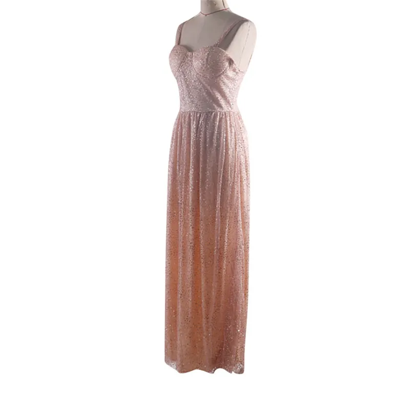 2019 Women Sling Cross Wedding Elegant Party Dress Evening Sleeveless Slim Sweet Dress For Ladies 40FE28 (9)