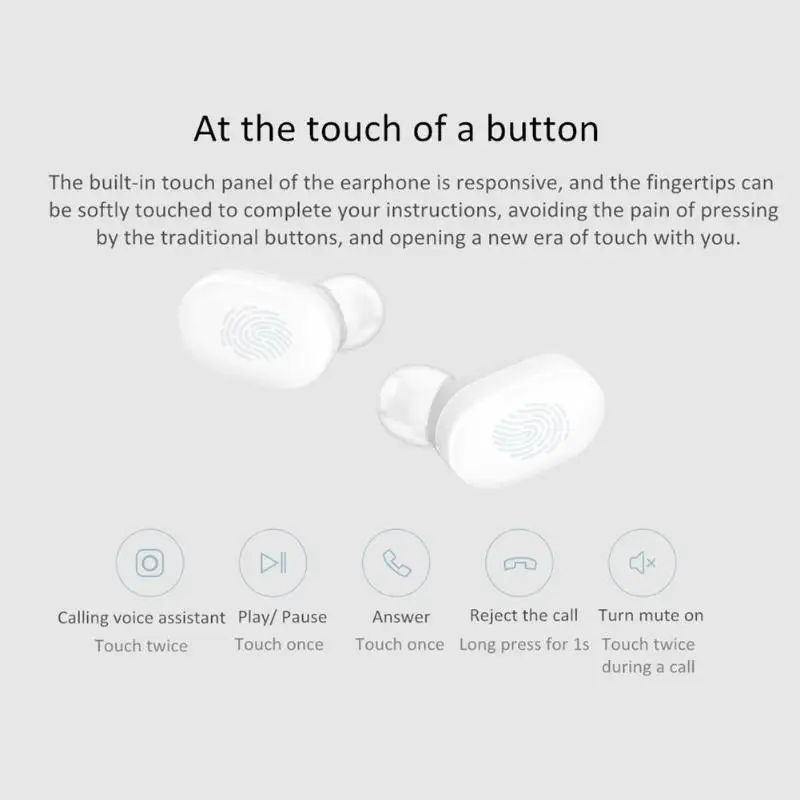 Xiaomi mi AirDots TWS беспроводные наушники Молодежная версия Bluetooth с сенсорным управлением 5,0 наушники с зарядным устройством для Xiao mi iPhone