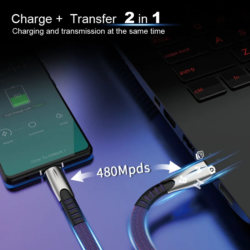 Coolreall 2.4A Micro USB кабель для быстрой зарядки USB кабель для передачи данных нейлоновый шнур синхронизации для samsung huawei Xiaomi LG Andriod Micro usb кабели