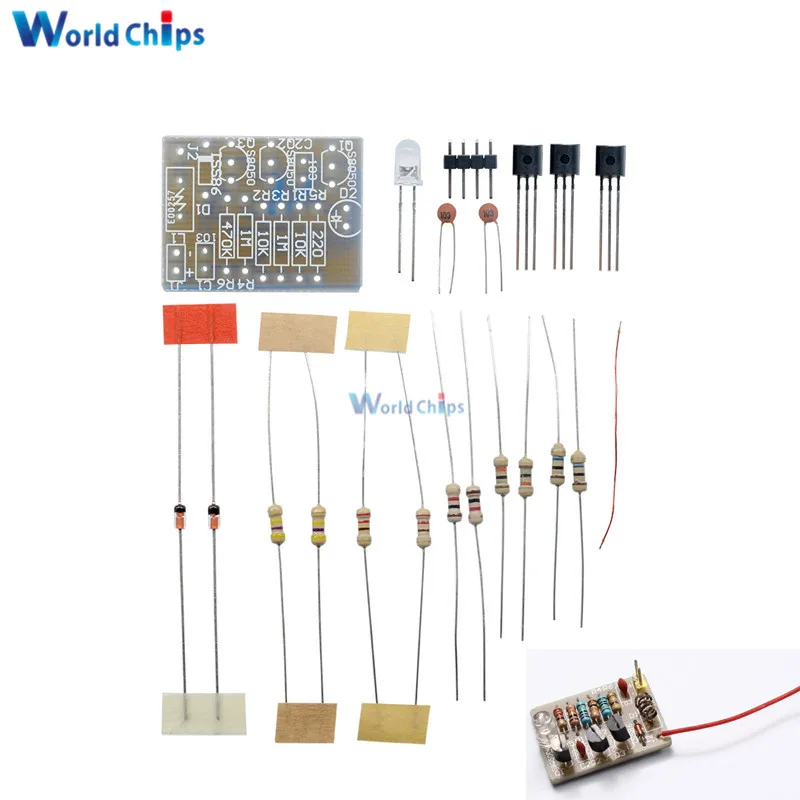 

Mobile Phone Signal Flash Light DIY Kit 3-12V Radiation Power Electronic Fun Kit 2.2 cm x 2.8 cm