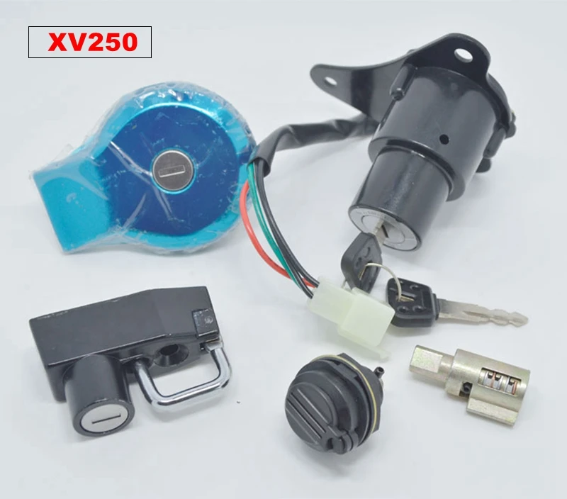 

Free shipping for motorcycle ignition switch lock and gas cap lid cover for Yamaha Virago XV125 XV250