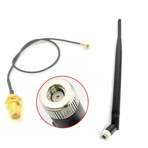 bilder für 7DBi 2,4 GHZ WiFi Antenne RP-SMA Stecker adapter + IPX zu RP-SMA Jack Männlich Pin Verlängerungskabel Zopf Kabel 17 cm bilder für 7DBi 2,4 GHZ WiFi Antenne RP-SMA Stecker adapter + IPX zu RP-SMA Jack Männlich Pin Verlängerungskabel Zopf Kabel 17 cm