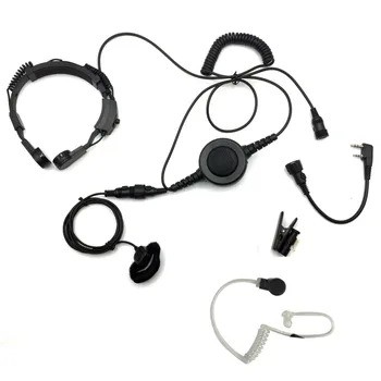 

Military Tactical Throat Microphone Headset Mic Headphone Large PTT for Baofeng Walkie Talkie UV-5R BF 888S UVB2 Plus CB Radio