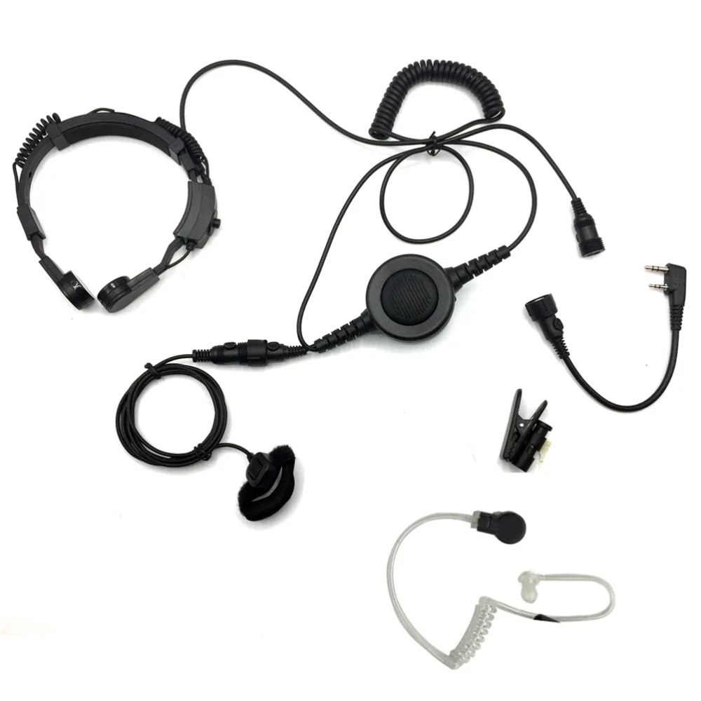 bilder für Military tactical throat mic kopfhörer große ptt für baofeng walkie talkie uv-5r bf 888 s uvb2 plus cb radio bilder für Military tactical throat mic kopfhörer große ptt für baofeng walkie talkie uv-5r bf 888 s uvb2 plus cb radio