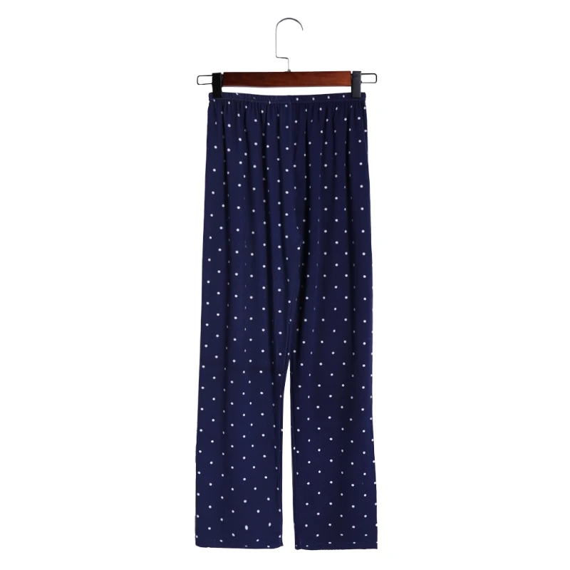 Женские топы с длинными рукавами и принтом медведя и штаны, пижамный комплект с волнистыми точками, одежда для сна JUN14