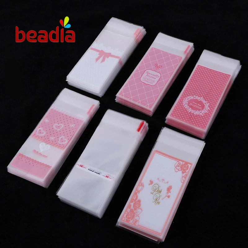 Opp Jewelry Plastic Cake Lipstick Package Self Adhesive 5x10+3cm 100pcs Transparent Candy Packaging Bags Jewelry Gift
