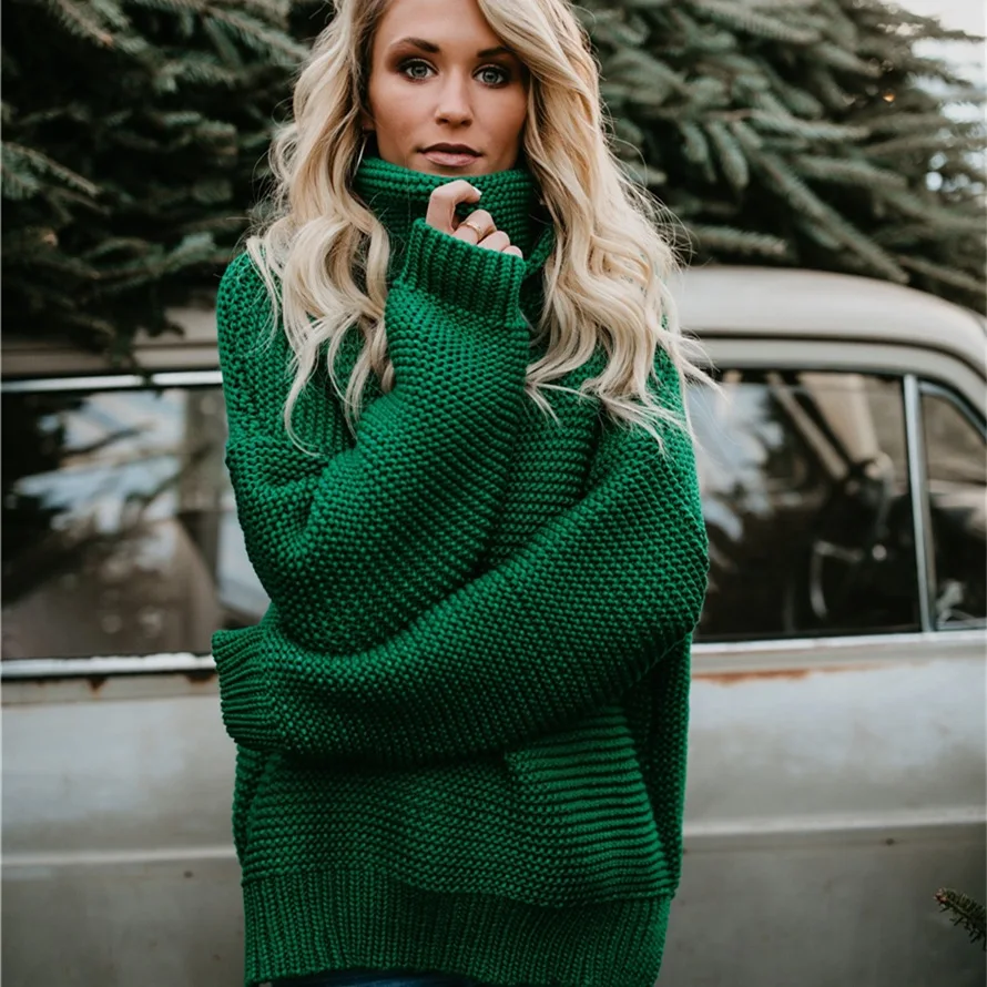 

Knitwear solid color large size OL commuter turtleneck sweater female turtleneck sweaters