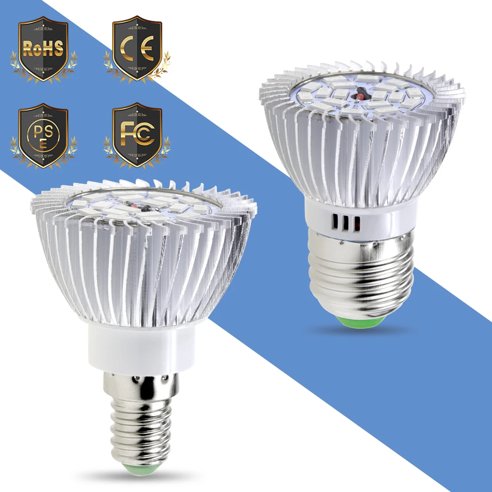 

E27 LED Plant Grow Light E14 Full Spectrum Lamp 20W Fitolamp LED Greenhouse Growing Bulb For Seedling Indoor Grow LED Phyto Lamp