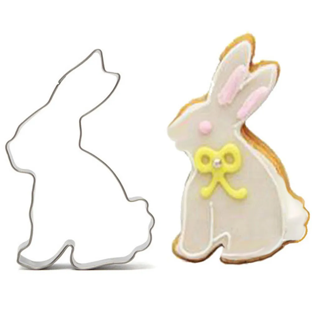

Easter Stainless Steel Cartoon Rabbit Shape Cookie Cutters Mold Fondant Cake Decorating Molds Baking Biscuits Tools 1PCS