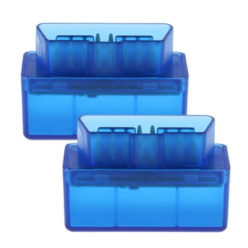 

2 Pcs Bluetooth Mini OBD II Car OBD2 Blue Diagnostic Interface Car Bluetooth Diagnostic Scanner Tool