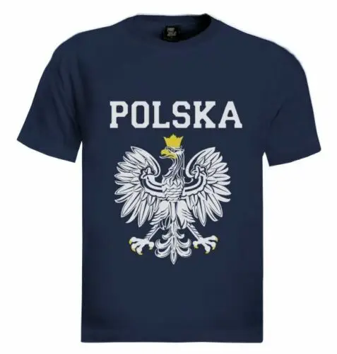 Коллекция 2019 года Модная белая футболка с изображением орла польский флаг