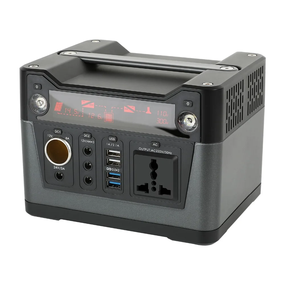 

280WH Portable Power Station Generator Rechargeable Solar Lithium Portable Power Pure sine wave AC 220V/110V Output