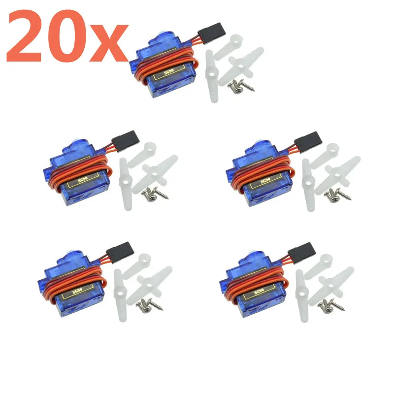 

20Pieces SG90 9g Micro Mini RC Servo For RC 250 450 RC Helicopter Airplane Planes Aeroplane Car Boat Drop
