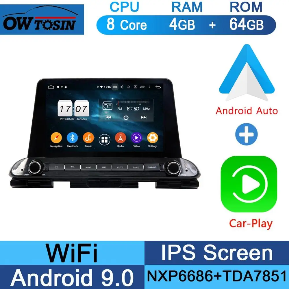 " ips 8Core 4G+ 64G Android 9,0 автомобильный DVD мультимедийный плеер для Kia Cerato Forte gps навигация радио попугай BT CarPlay - Цвет: 64G CarPlay Android