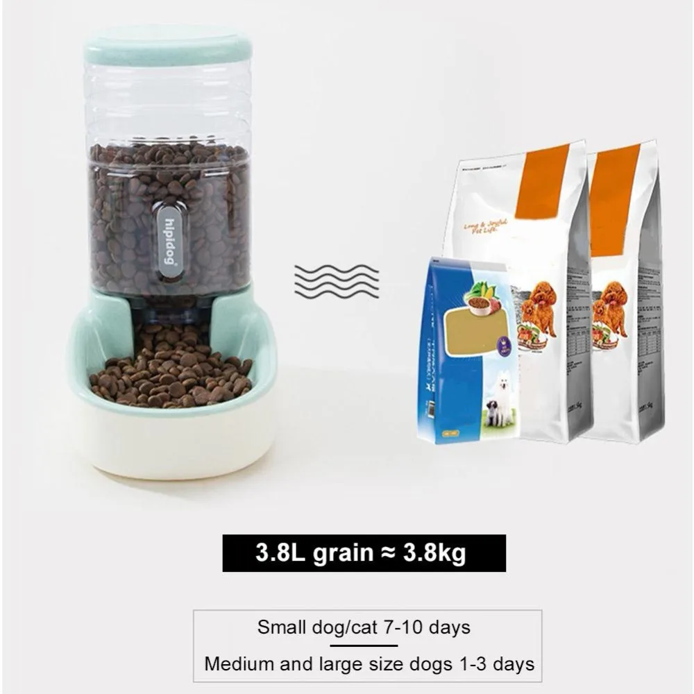 3.8L Dog feeder bowl cat drinking automatic pet Food dispenser bottle for dogs Large Capacity Pet Supplier 3.8L Dog feeder bowl cat drinking automatic pet Food dispenser bottle for dogs Large Capacity Pet Supplier
