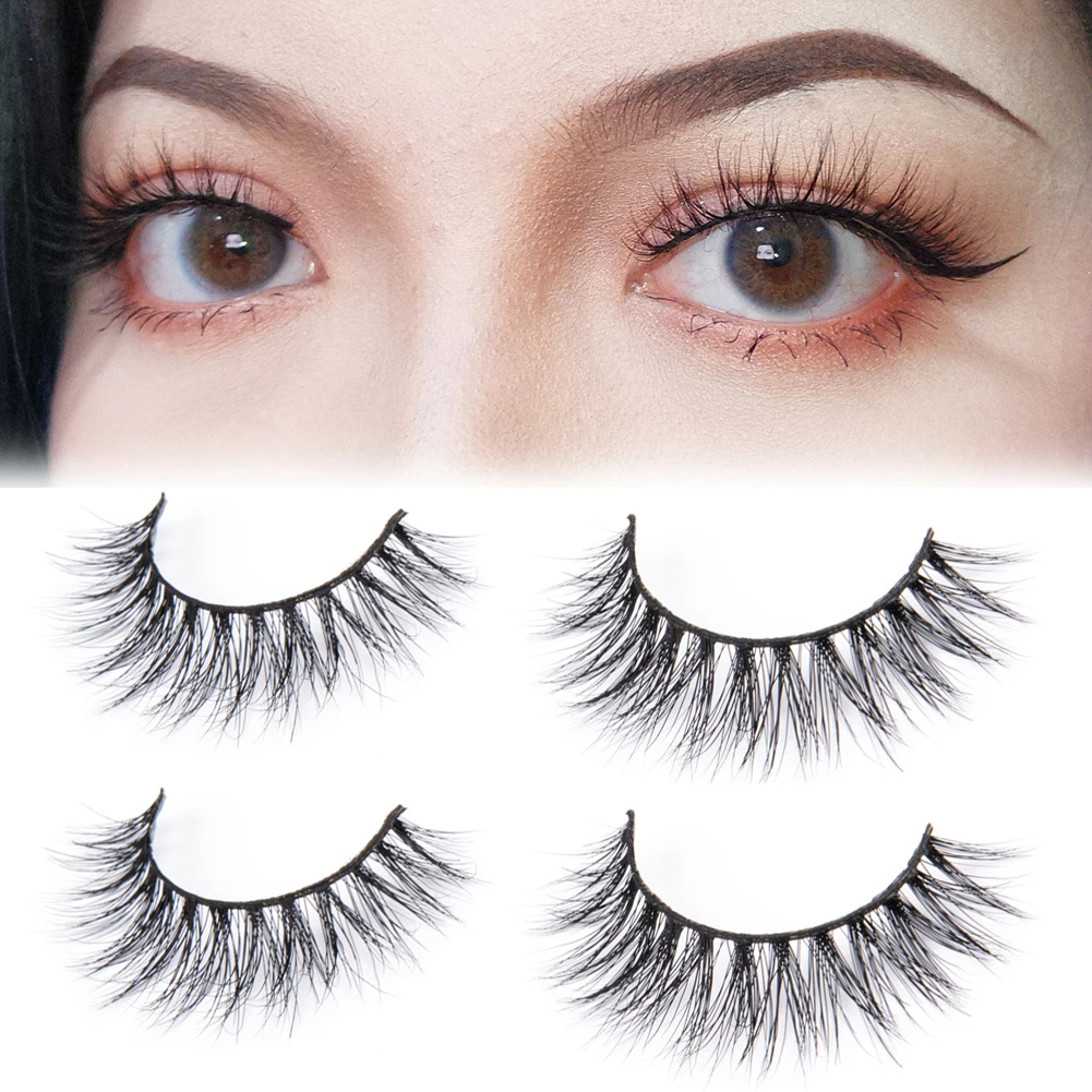 

Queen 2019 natural mink eyelashes 2 pairs fake lashes long makeup 3d mink lashes Fashion eye lashes extension for beauty NEW
