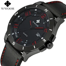 Top Marque De Luxe Étanche Militaire Montres Homme Date Relogio Masculino Bracelet En Cuir Casual Quartz Montre Hommes Sport Montre-Bracelet