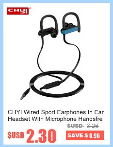 CHYI в ухо проводные наушники с микрофоном Спортивная игровая гарнитура Hifi стерео громкой связи дешевые музыкальные наушники для Iphone samsung PC