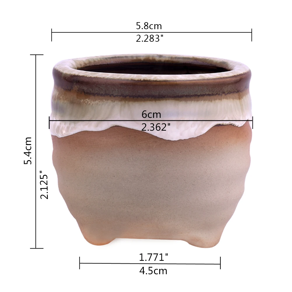 WITUSE промо-акция! Цветочный декор горшков, маленькие керамические горшки, течёт глазурованный домашний сад, настольный горшок для суккулентов, цветочный горшок - Цвет: 6