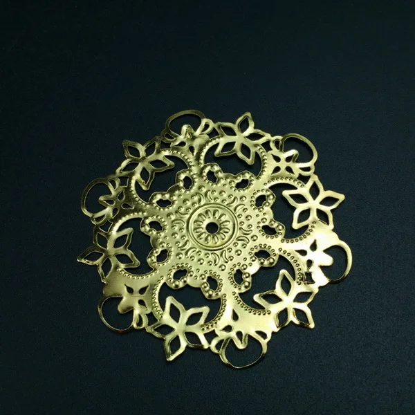 Филигранное металлическое эллипс украшение для самостоятельного изготовления ювелирных изделий Аксессуары - Цвет: gold 57mm 20pcs