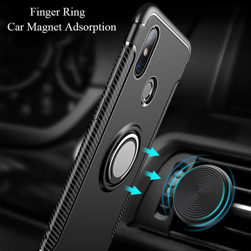 

Heyytle Magnetic Bracket Phone Case For Xiaomi 6 6X 5X Mix 2 Cover For Redmi Note 3 4 4X 5 5X Pro Cases Matte Shell With Holder