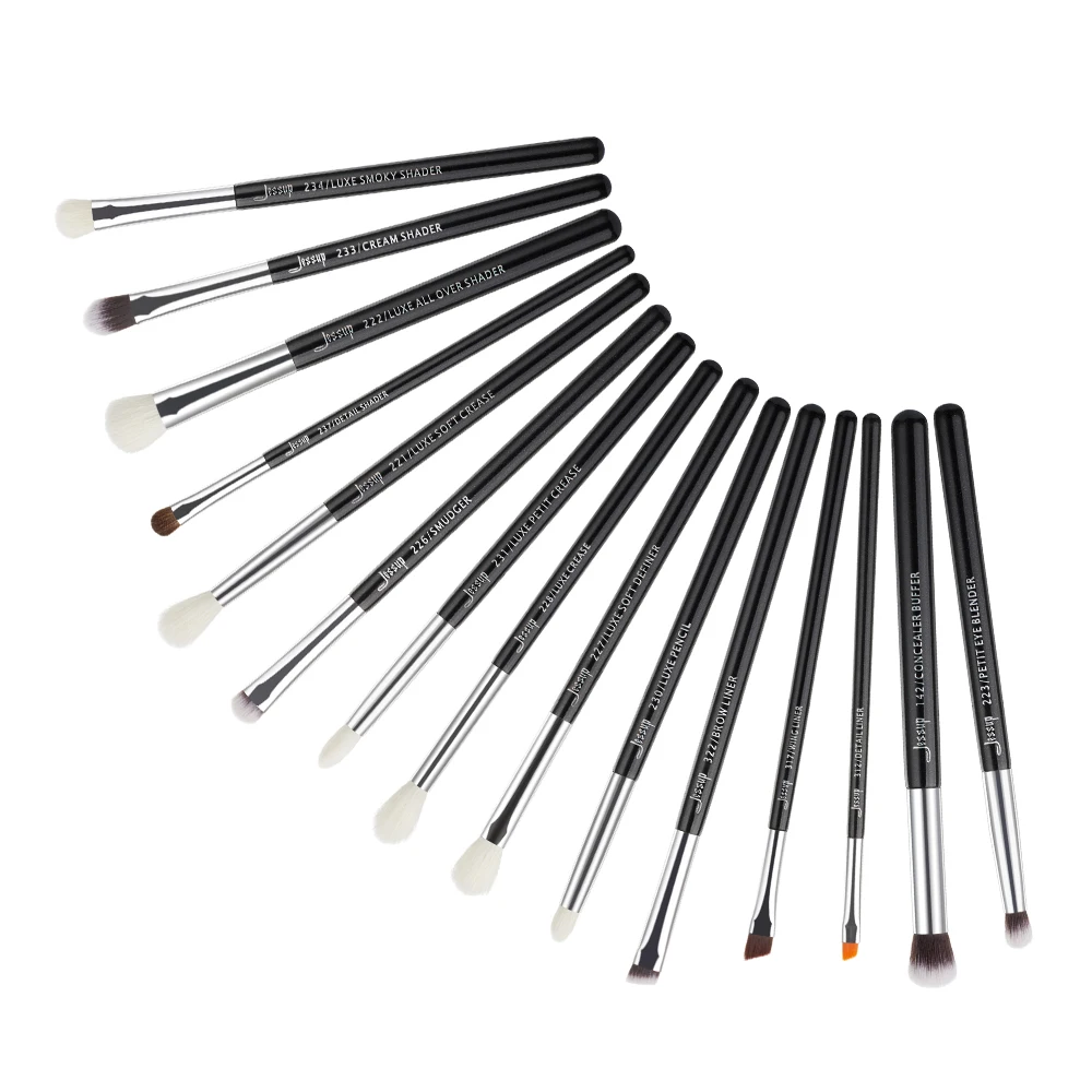 Billig Jessup Schönheit 15Pcs Make Up Pinsel Set Dropshipping pinceaux maquillage Mehrere Farben EyeLiner Shader Concealer Pinsel