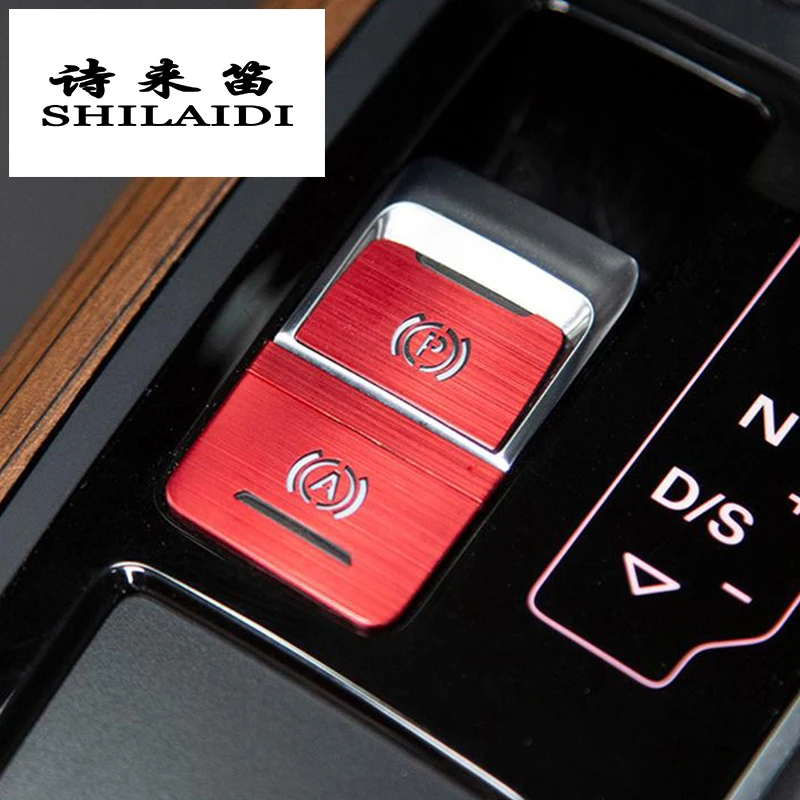 

Car Styling Central Handbrake Auto H Buttons Decorative panel Covers Stickers Trim For Audi a6 c7 2012-2019 Interior Accessories