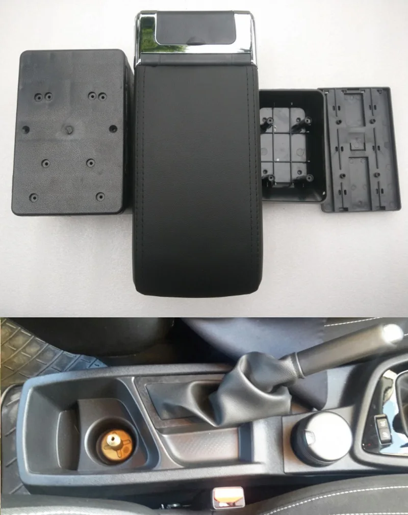 For Renault Megane Armrest box central Store content box with cup