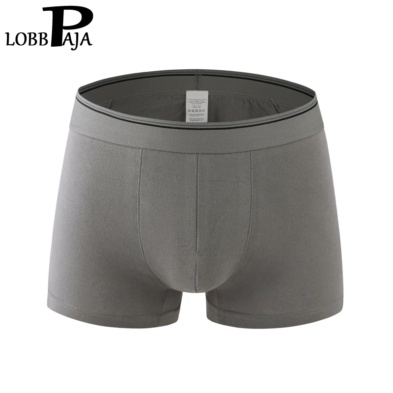 

LOBBPAJA Wholesale Lot 5 pcs Men's Underwear Solid Spandex Cotton U Convex Designer Men Boxers Male Shorts Underpants for Men