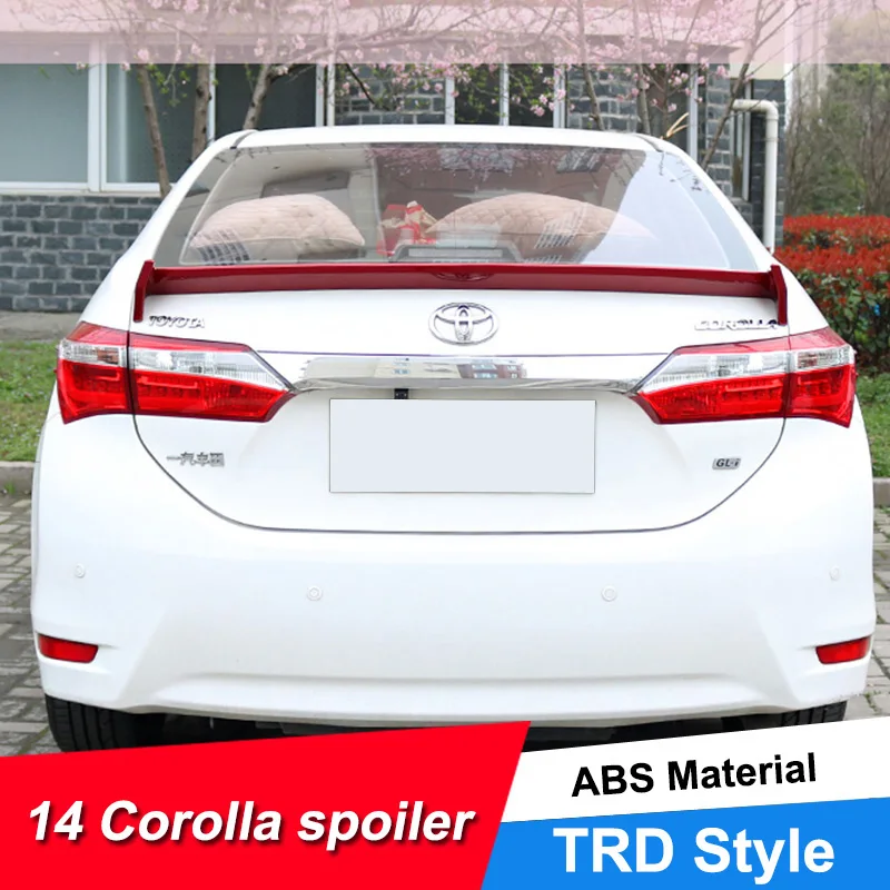 JNCFORURC Задняя Крышка багажника автомобильный спойлер крылья для Toyota Corolla Sedan 4D 2014 15