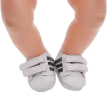 Doll toy shoes 43cm doll white sneakers casual sneakers style children s doll toy accessories G15