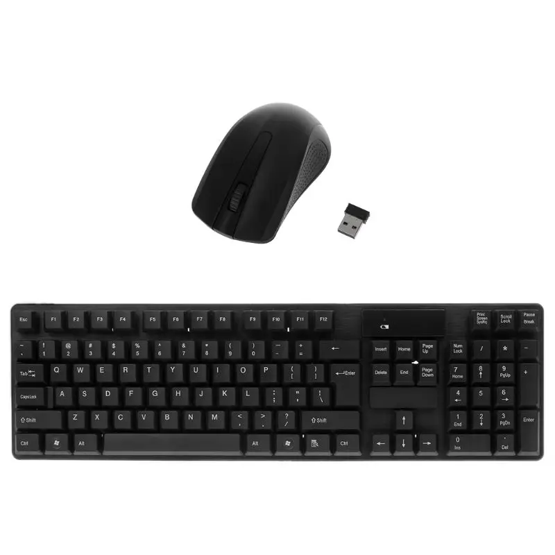 

2.4GHz Wireless Keyboard Optical Mouse Combo Kit For Laptop Desktop Computer