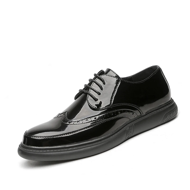 Роскошные Брендовые мужские свадебные туфли; английский тренд; кожаные туфли для отдыха; дышащая мужская обувь с перфорацией типа «броги»; лоферы; обувь на плоской подошве