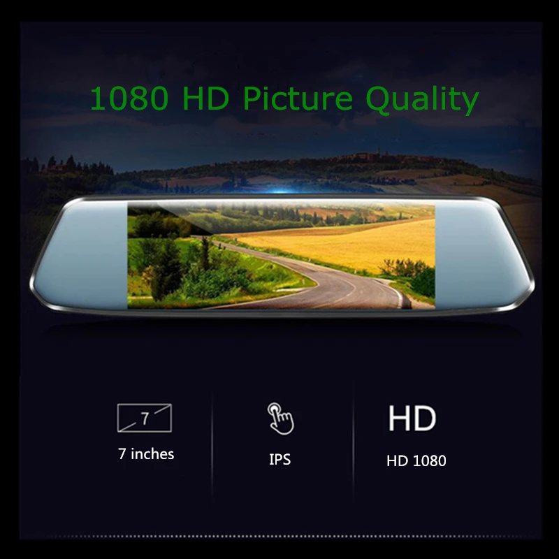 Wetowe A8, Автомобильный видеорегистратор, потоковое зеркало заднего вида, 7 дюймов, ips, изогнутый экран, видеорегистратор, Full HD 1080, автомобильная видео записывающая камера с 24 парковочными линиями