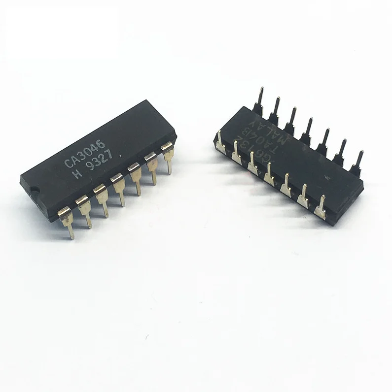 10PCS/LOT CA3046 CA3046E Genuine NPN Transistor Array Chip DIP 14 ...