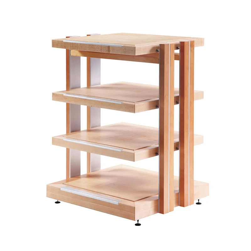 Solid Birch Wood Three Layers Audio Cabinet Equipment Rack Cd