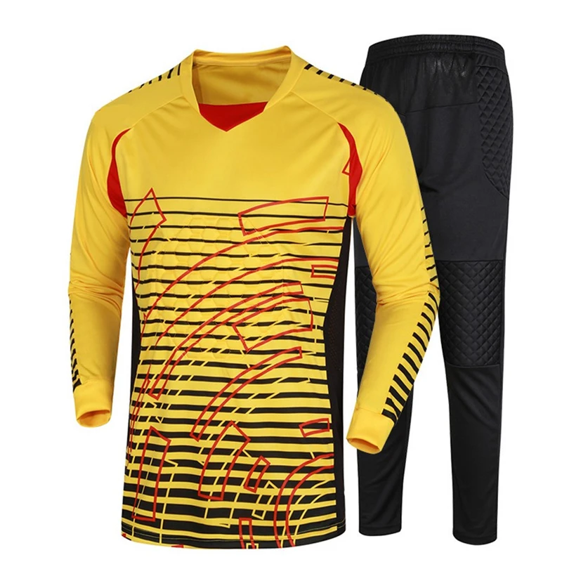 Men Long Sleeve goalkeeper uniforms Football Jerseys Survetement