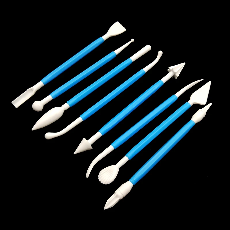 

8pcs Plastic Pottery & Ceramics Tools Sugar Flower Maker Tool Diy Cake Decoration Pens Baking Modelling Craft Clays Tool New Hot