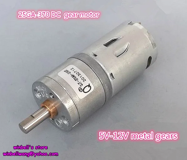 

brand new 25GA-370 geared motor DC5V-12V 6V 54RPM slow speed 370 motor with gear-box ~