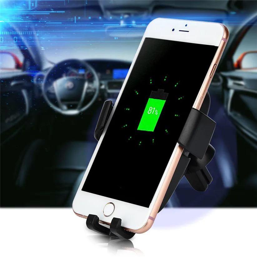 Binmer Mobile Phone Chargers Car Mount Wireless Charger Vehicle Dock