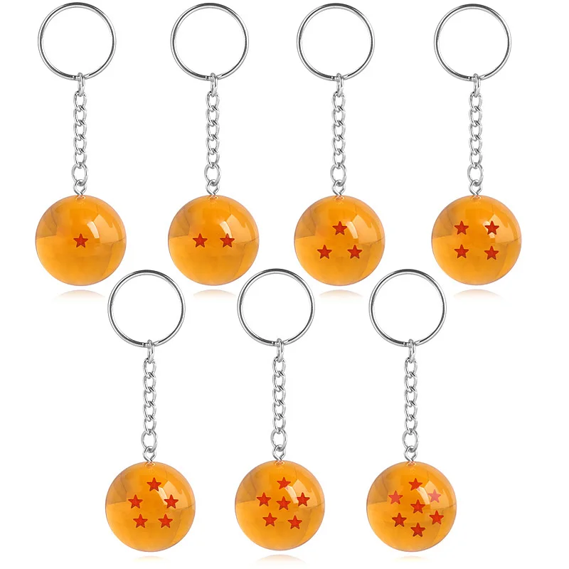 

SG 10Pcs Anime Dragon Ball Keychains 1-7 Star Z Balls Green Enamel Dragon Metal Choker Keyring Men Jewelry Wholesales Chaveiro