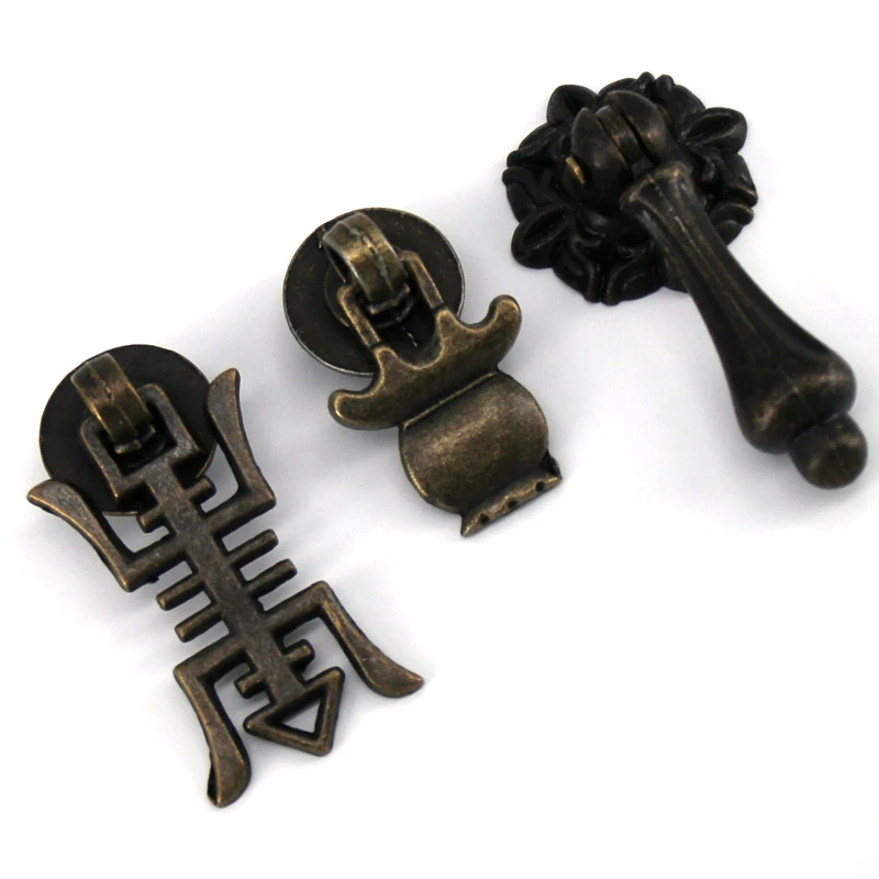 

10Pc Antique Furniture drop Pulls Drawer Cupboard Cabinet Pull Handles Mini Jewelry Box Knobs