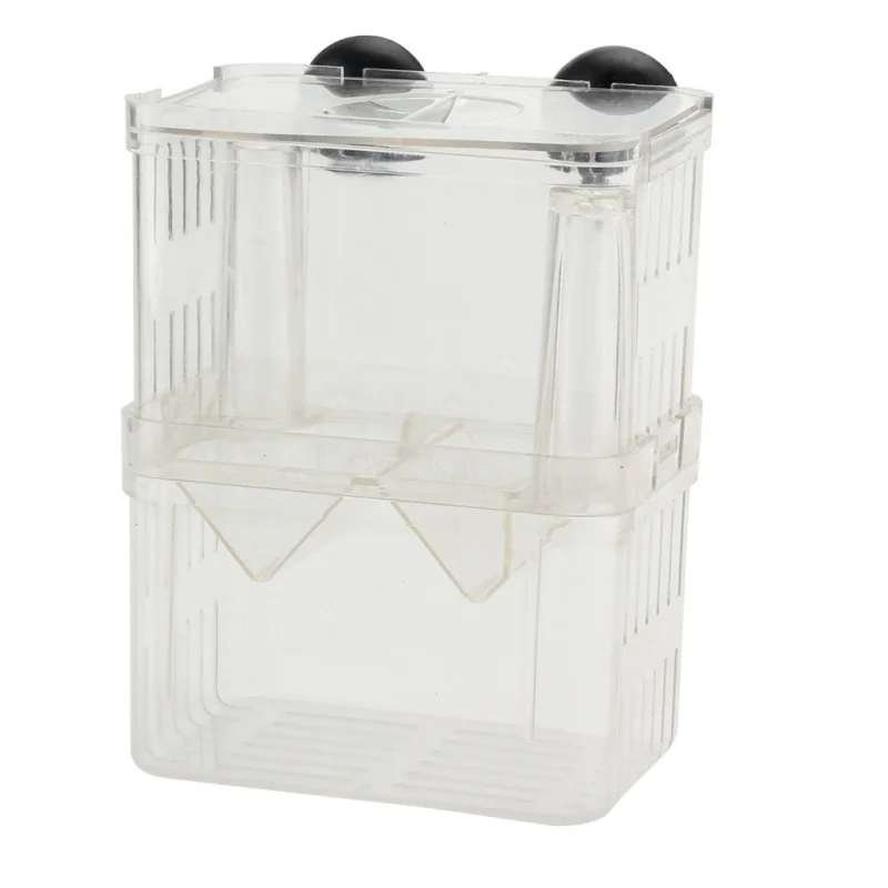 1 X Double Sucker Fixed Removable Acrylic Aquarium Fish Breeding Box
