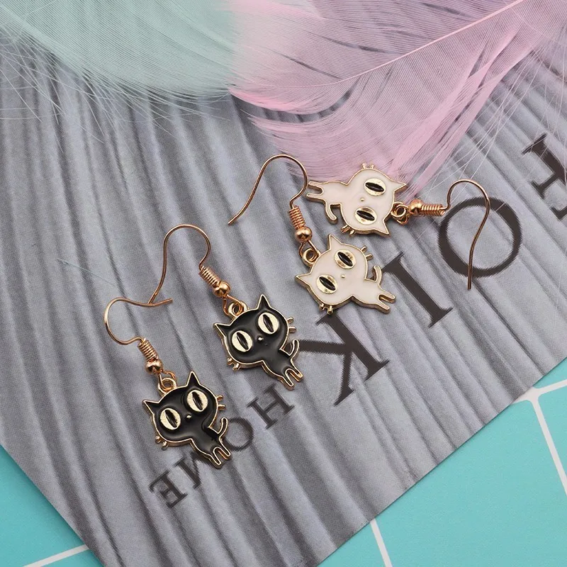 DIY-Cat-Earrings-For-Women-Cute-Anime-Animal-Earrings-For-Girls-Trendy-Cats-Kawaii-Cartoon-Black (4)