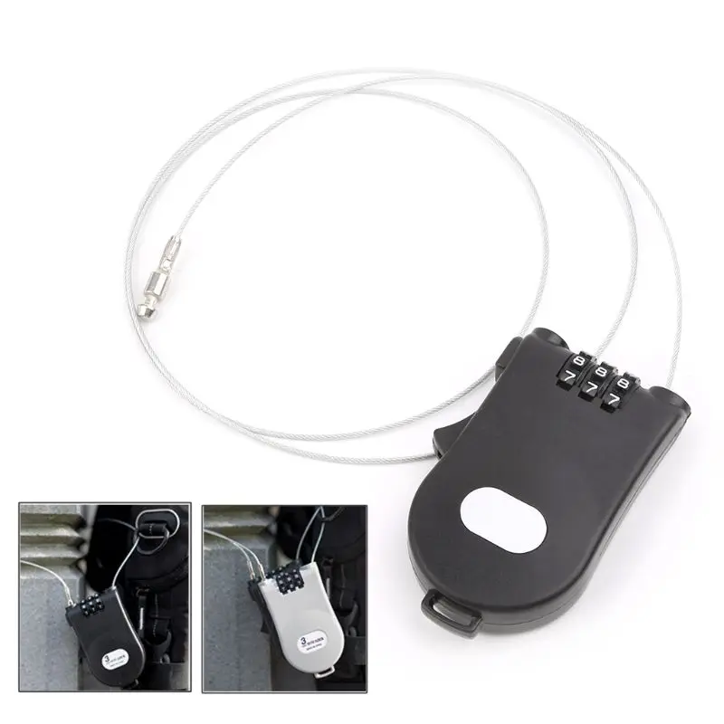 

Retractable Wire Rope Password Lock Combination Coded Locker Outdoor Keyed Padlock Marine Hardware